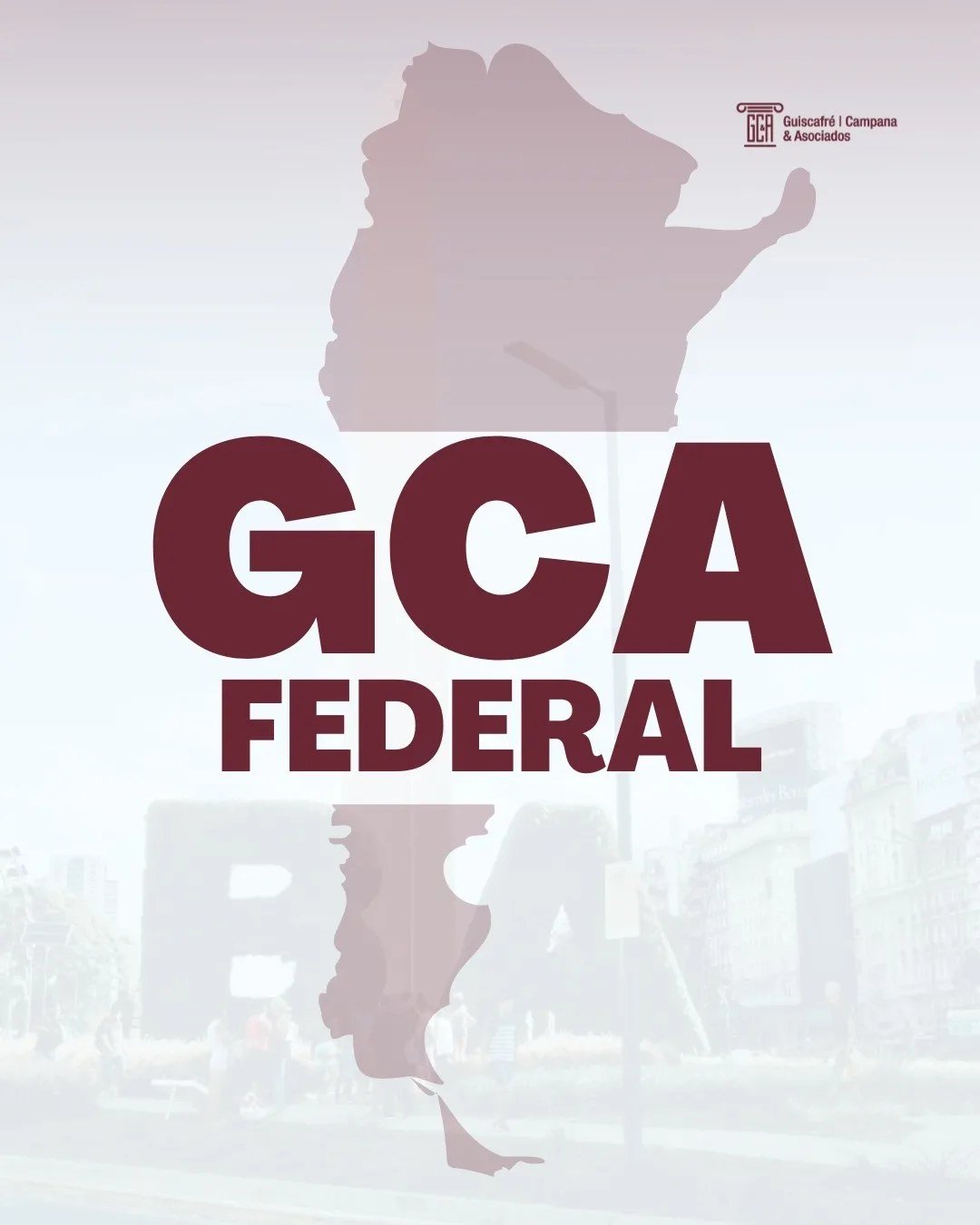 Mapa de Argentina con presencia federal de GCA